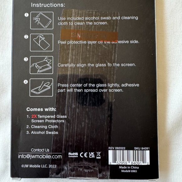 NWT Primo Apple iPhone 14 Tempered Glass Screen Protector, Ultra Thin, Pack of 2 - Picture 10 of 11